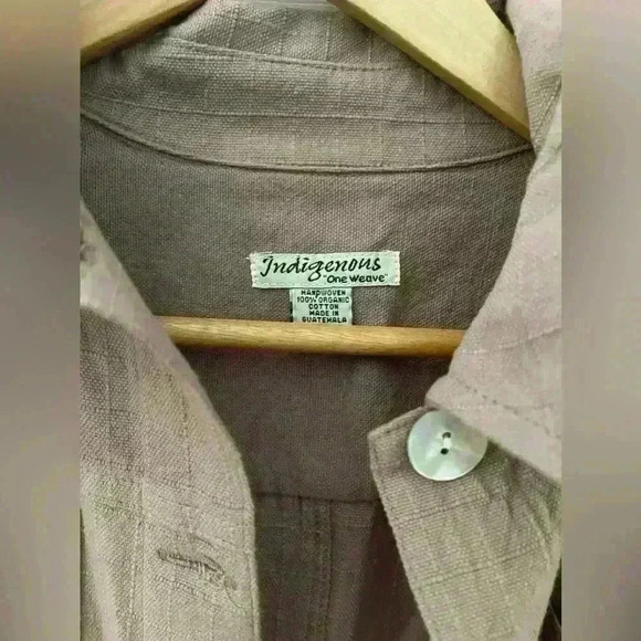 Indigenous one weave fair trade  organic cotton latte tango jacket size m - Picture 2 of 8